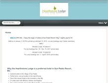 Tablet Screenshot of hearthstoneresorthotel.com